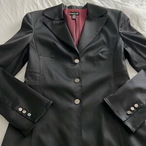 Vintage Bebe MATRIX STYLE Satin Blazer Tuxedo Style - modern snap buttons